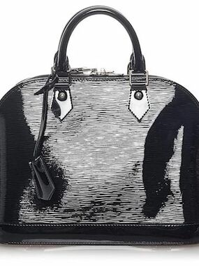 Louis Vuitton Electric Epi Black Patent Alma PM